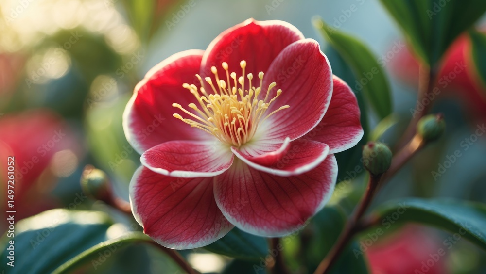Scarlet and alabaster flower Scarlet and alabaster flower