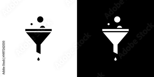 Funnel icon Vector in flat style. Collection silhouettes