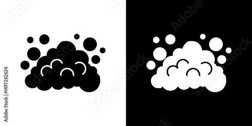 Foam icon Vector in flat style. Collection silhouettes