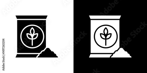 Fertilizer icon Vector in flat style. Collection silhouettes