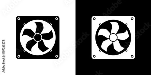 Fan icon Vector in flat style. Collection silhouettes