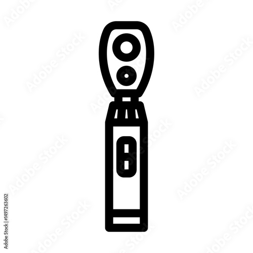 ophthalmoscope optometry vision eye line icon vector illustration