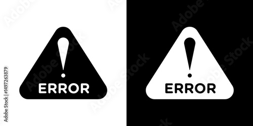 Error icon Vector in flat style. Collection silhouettes