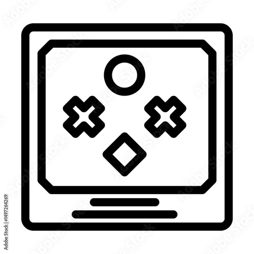 binocular vision test optometry eye line icon vector illustration