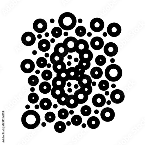 color vision test optometry eye line icon vector illustration