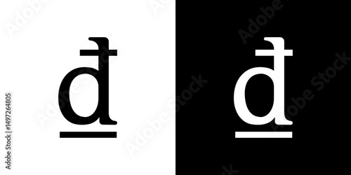 Dong icon Vector in flat style. Collection silhouettes