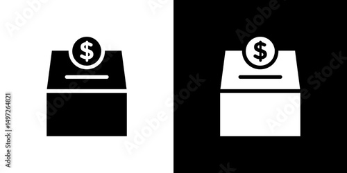 Donations icon Vector in flat style. Collection silhouettes
