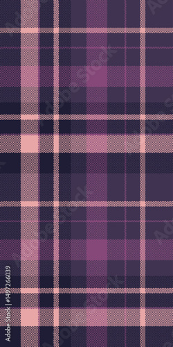 Elegant blush pink and deep purple plaid pattern.  Perfect for textile design, fashion, or website backgrounds.