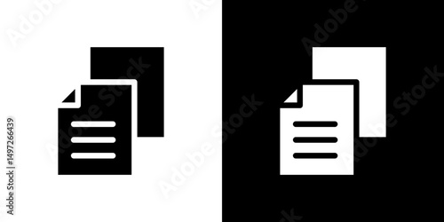 Copy icon Vector in flat style. Collection silhouettes