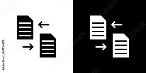 Compare icon Vector in flat style. Collection silhouettes