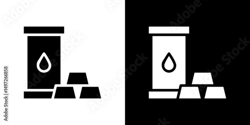 Commodity icon Vector in flat style. Collection silhouettes