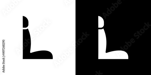 Car seat icon Vector in flat style. Collection silhouettes