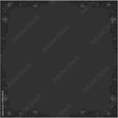Floral ornamented frame; old style ornate decoration