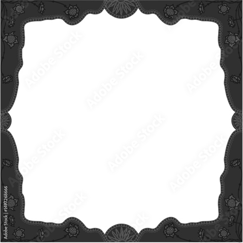 Floral ornamented frame; old style ornate decoration