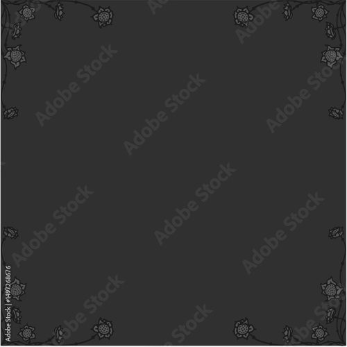Floral ornamented frame; old style ornate decoration