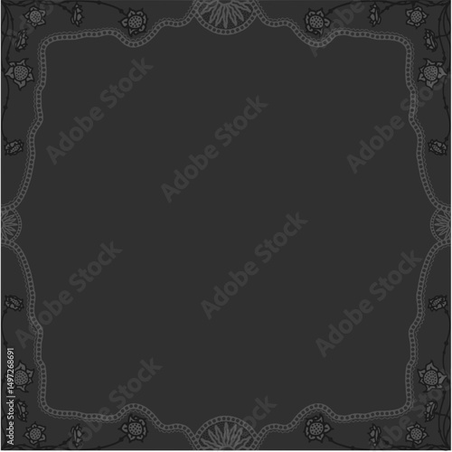Floral ornamented frame; old style ornate decoration