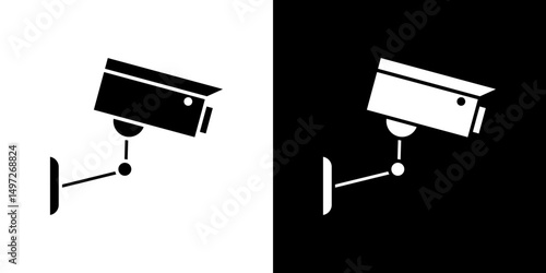 CCTV icon Vector in flat style. Collection silhouettes