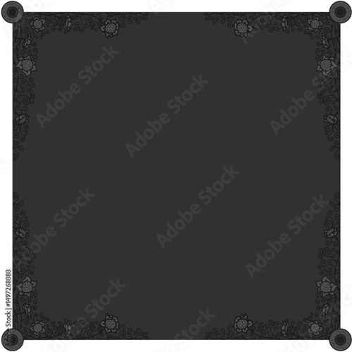 Floral ornamented frame; old style ornate decoration