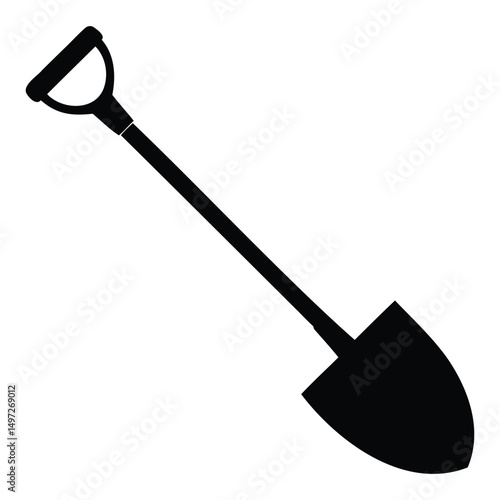 Shovel Tool Silhouette Illustration