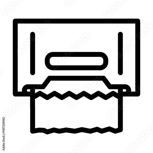 toilet paper dispenser line icon vector illustration