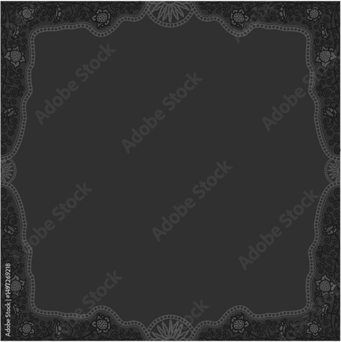 Floral ornamented frame; old style ornate decoration
