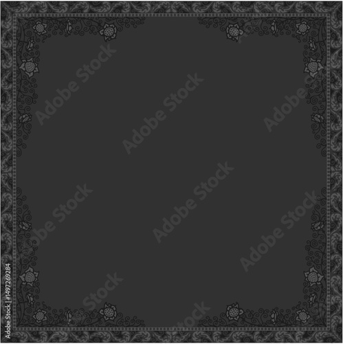 Floral ornamented frame; old style ornate decoration