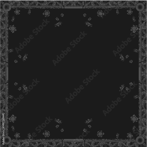 Floral ornamented frame; old style ornate decoration