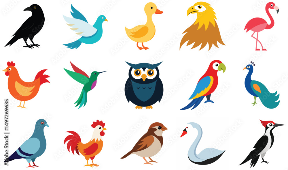 Obraz premium set of birds