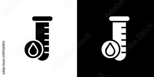 Blood test icon Vector in flat style. Collection silhouettes