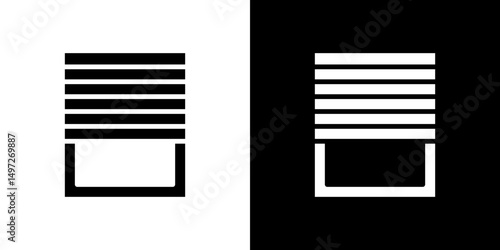 Blinds icon Vector in flat style. Collection silhouettes