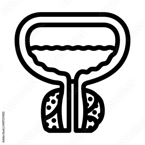 prostatectomy urology line icon vector illustration