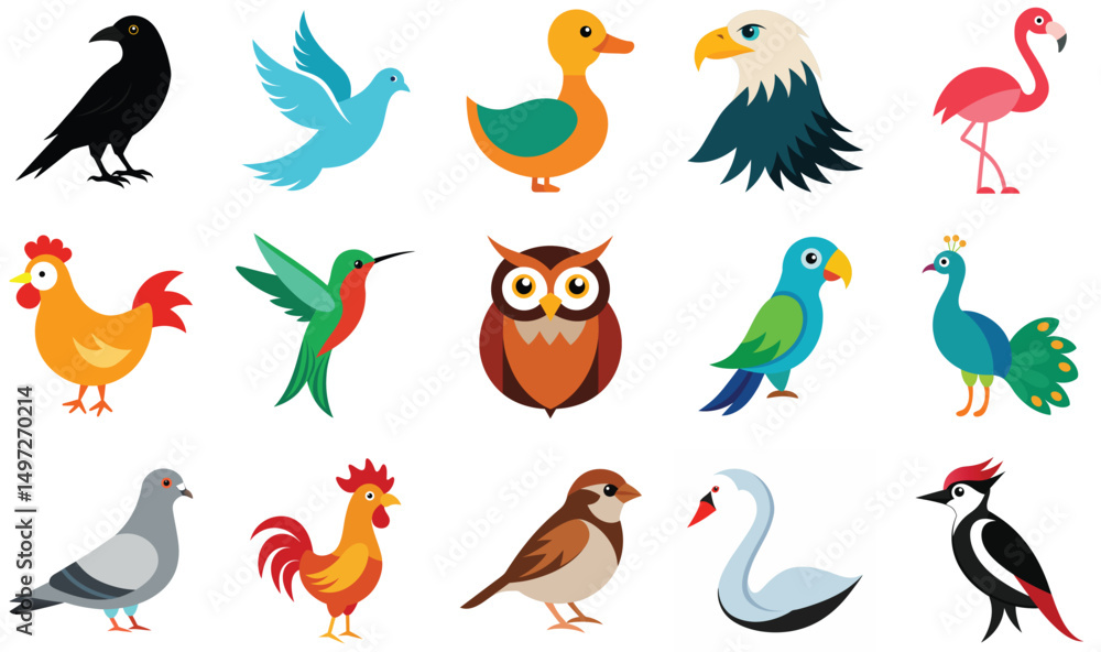 Obraz premium set of birds