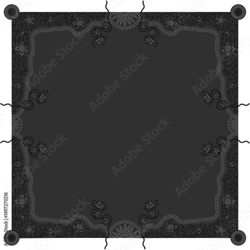 Floral ornamented frame; old style ornate decoration