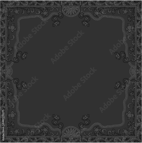 Floral ornamented frame; old style ornate decoration