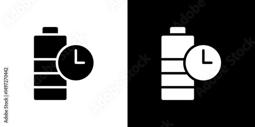 Battery life icon Vector in flat style. Collection silhouettes
