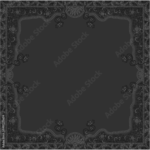 Floral ornamented frame; old style ornate decoration