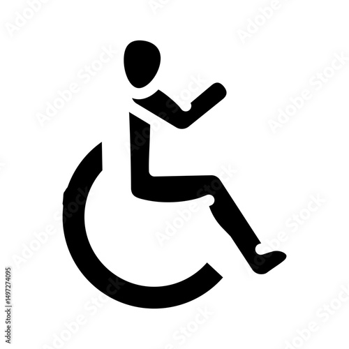 handicap accessible information glyph icon vector illustration