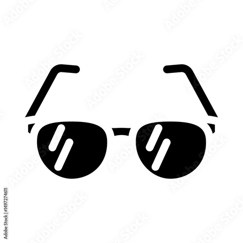 eyeglasses optometry vision eye glyph icon vector illustration