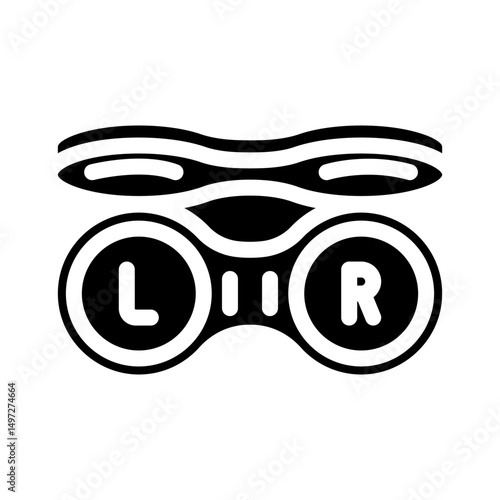 contact lenses optometry vision eye glyph icon vector illustration