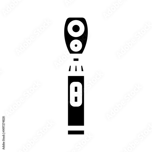 ophthalmoscope optometry vision eye glyph icon vector illustration