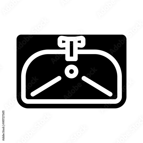 bathroom sink glyph icon vector illustration