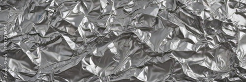 Crumpled silver foil, metallic texture, shiny backdrop,  element,  backdrop, silver foil