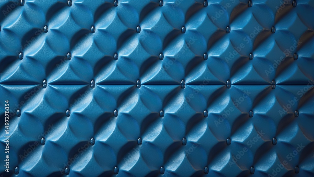 Obraz premium Pattern for interior covering featuring blue leather background and texture