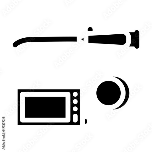 cystoscope urology glyph icon vector illustration