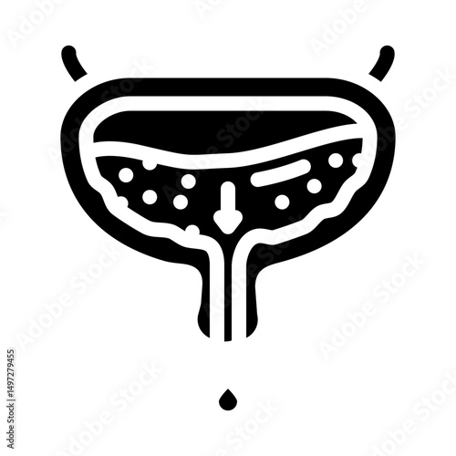 incontinence urology glyph icon vector illustration