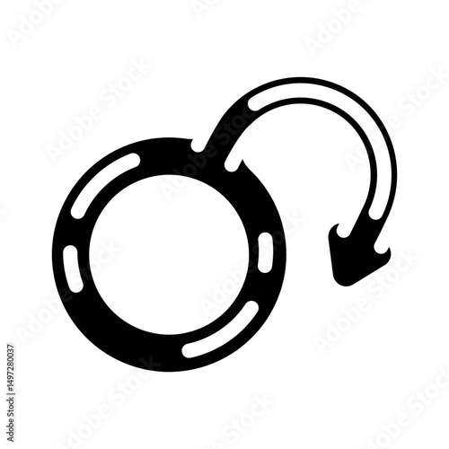 erectile dysfunction urology glyph icon vector illustration