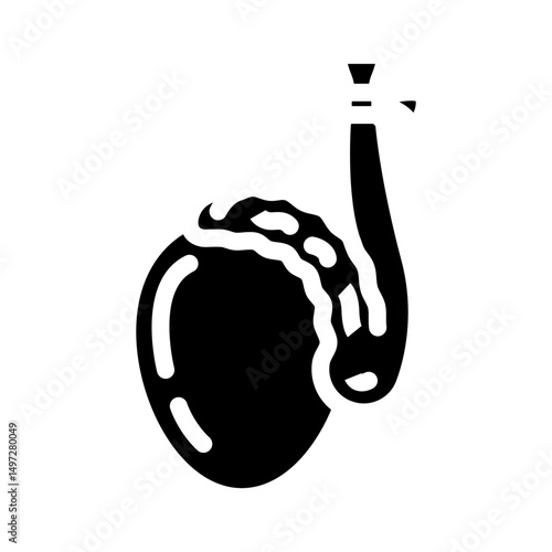 vasectomy urology glyph icon vector illustration