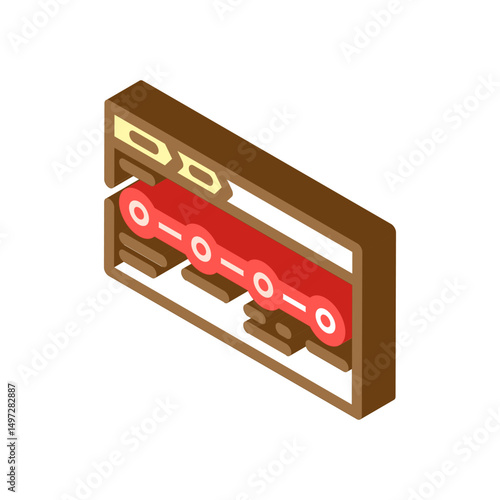 public transport information isometric icon vector illustration