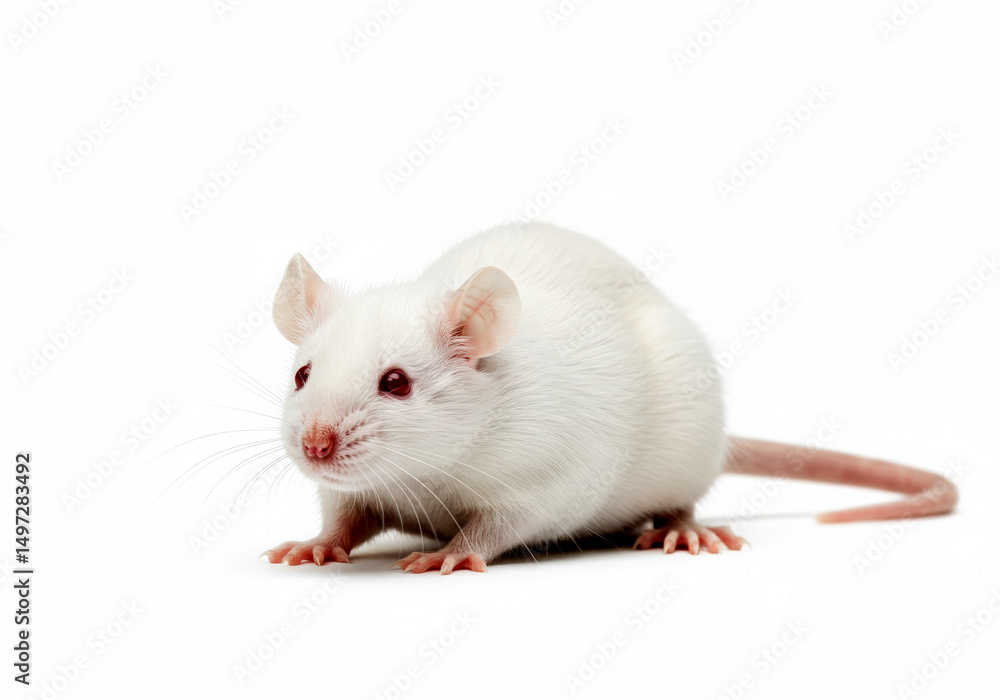 White Mouse on a white background White Mouse on a white background