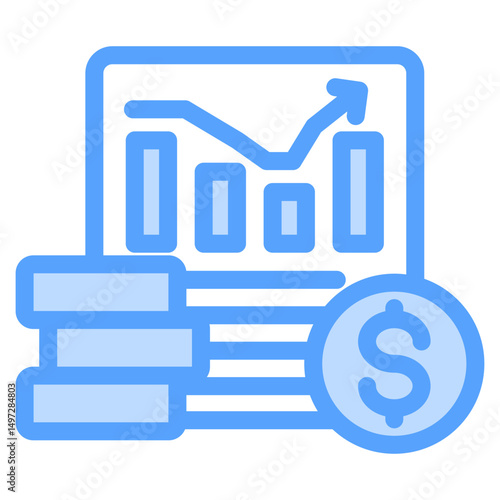 financial report economy icon